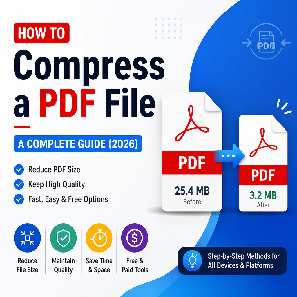 Illustration for article: How to Compress a PDF File — A Complete Guide (2026)