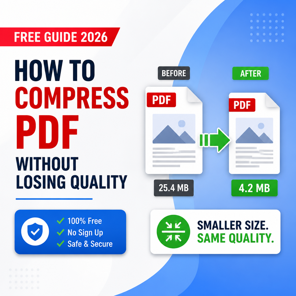 Illustration for article: How to Compress PDF Without Losing Quality (Free Guide 2026)